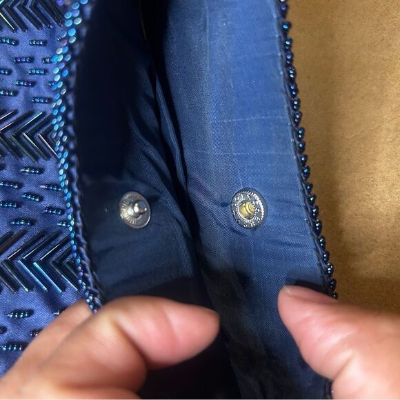 Walborg Blue Beaded Women's Bag - Picture 3 of 8